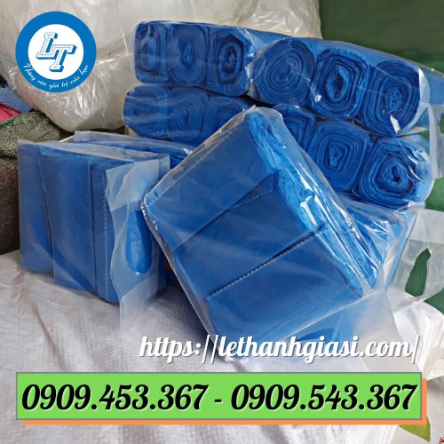 Túi rác cuộn màu xanh